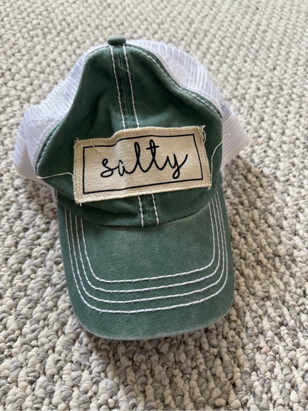 Women’s Green Mesh-Back Cap
